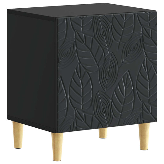 vidaXL Bedside Table Black 43 x 34.5 x 50 cm Engineered Wood