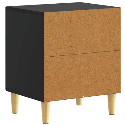 vidaXL Bedside Table Black 43 x 34.5 x 50 cm Engineered Wood
