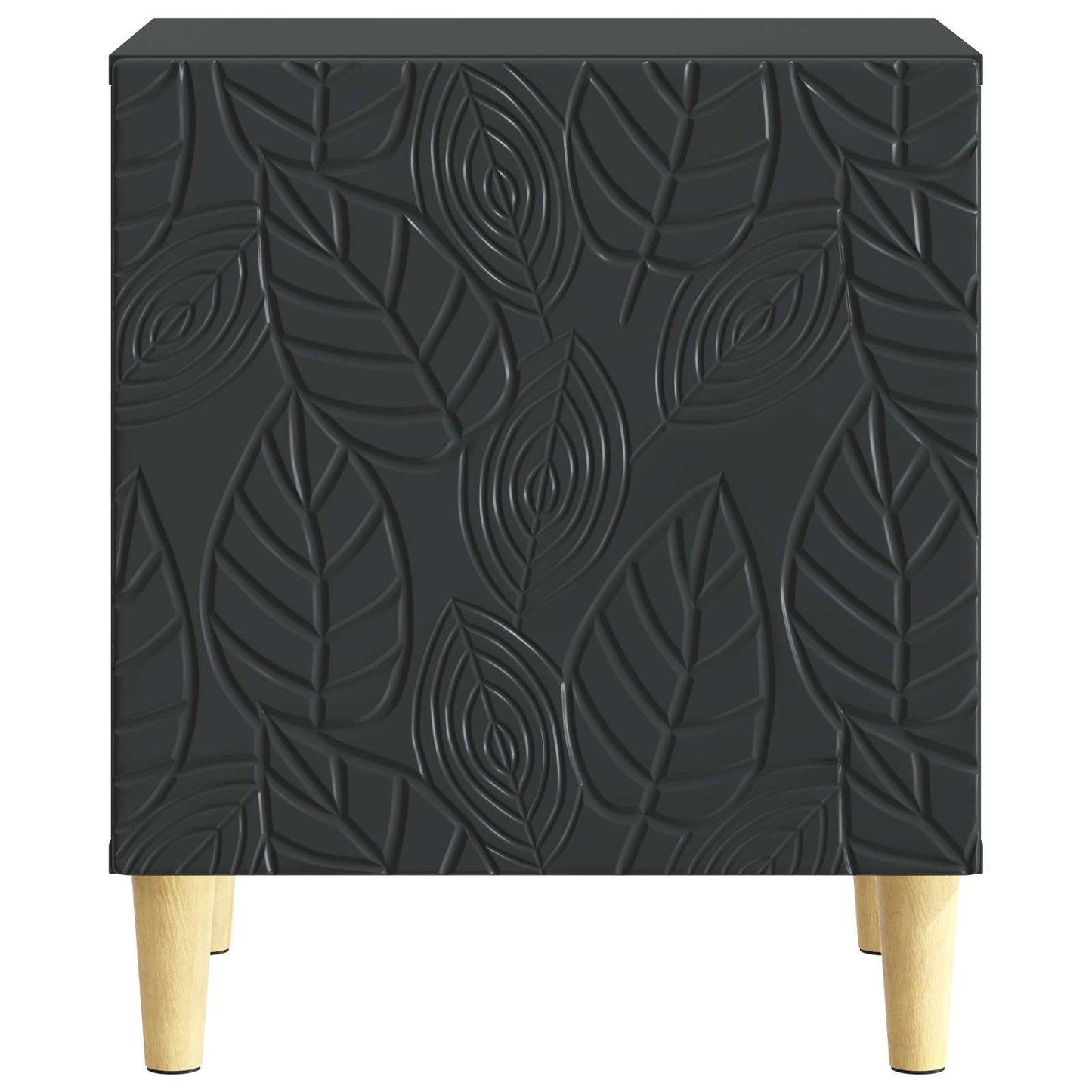 vidaXL Bedside Table Black 43 x 34.5 x 50 cm Engineered Wood