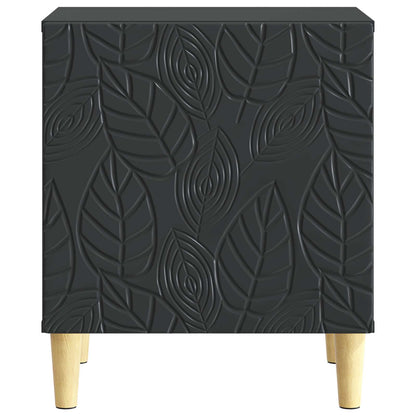 vidaXL Bedside Table Black 43 x 34.5 x 50 cm Engineered Wood