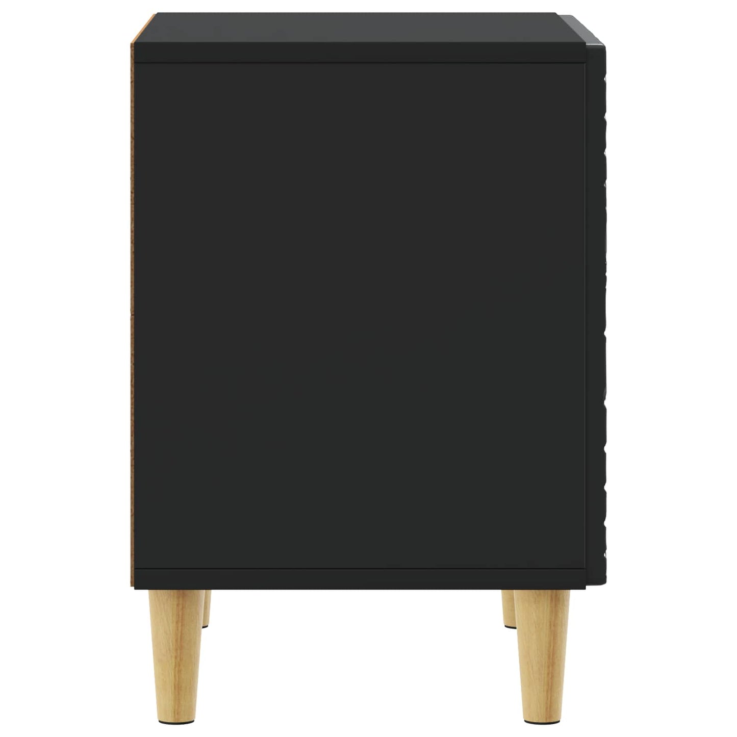 vidaXL Bedside Table 2 pcs Black 43 x 34.5 x 50 cm Engineered Wood