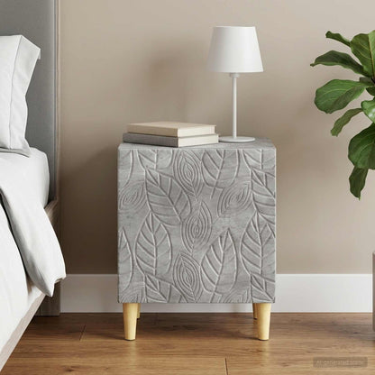 vidaXL Bedside Table Concrete Grey 43 x 34.5 x 50 cm Engineered Wood
