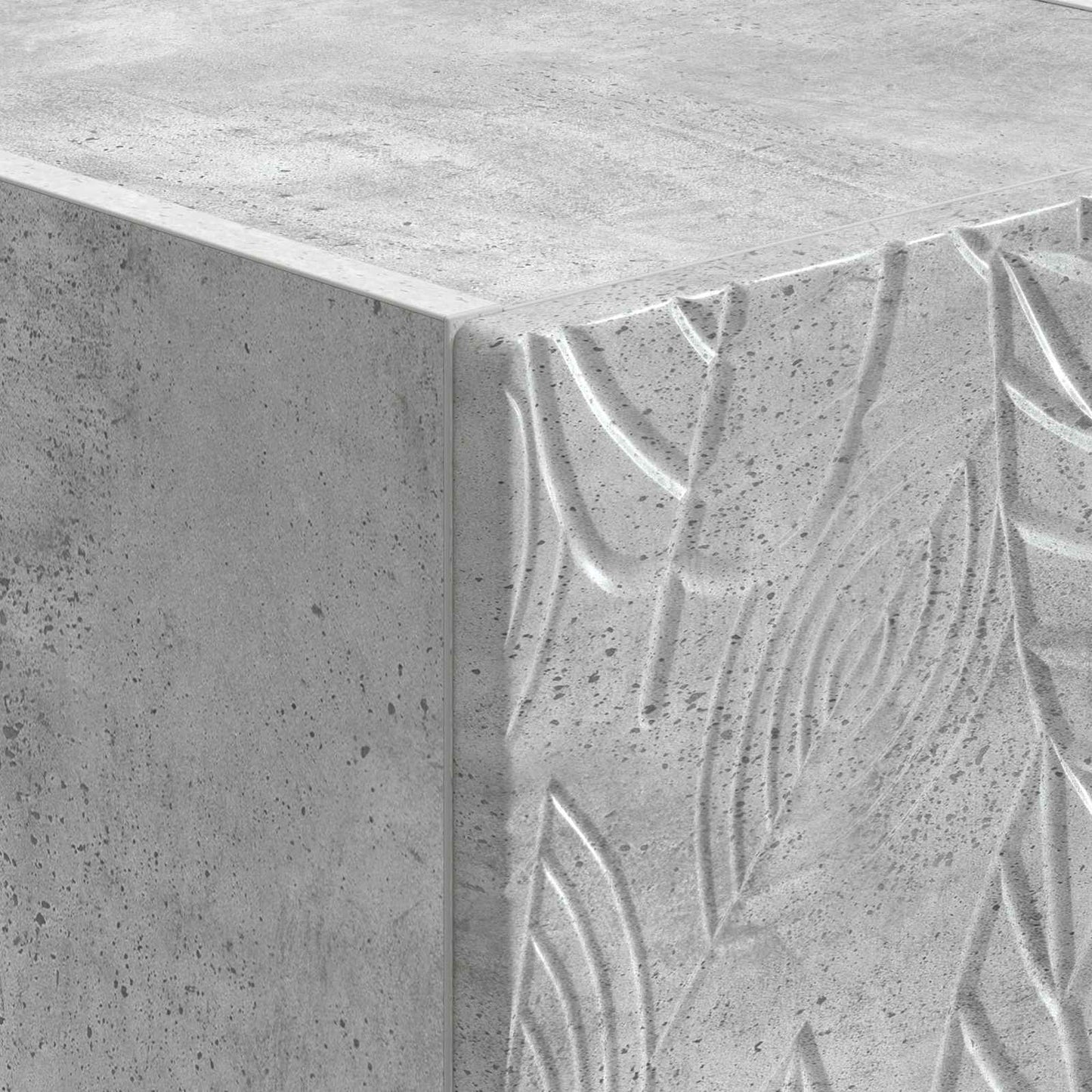 vidaXL Bedside Table 2 pcs Concrete Grey 43 x 34.5 x 50 cm