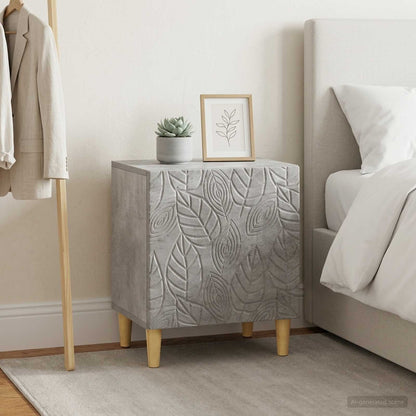 vidaXL Bedside Table 2 pcs Concrete Grey 43 x 34.5 x 50 cm