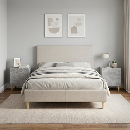 vidaXL Bedside Table 2 pcs Concrete Grey 43 x 34.5 x 50 cm