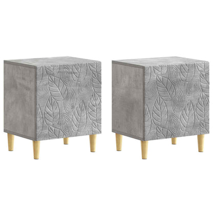 vidaXL Bedside Table 2 pcs Concrete Grey 43 x 34.5 x 50 cm