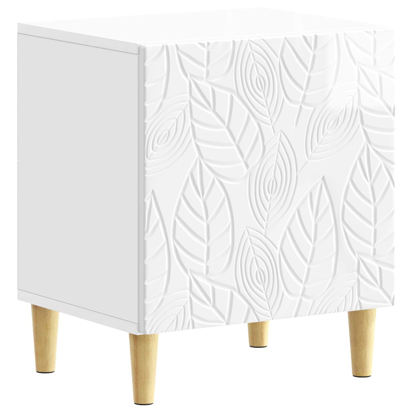 vidaXL Bedside Table High Gloss White 43 x 34.5 x 50 cm