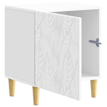 vidaXL Bedside Table High Gloss White 43 x 34.5 x 50 cm
