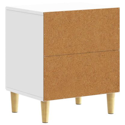 vidaXL Bedside Table High Gloss White 43 x 34.5 x 50 cm