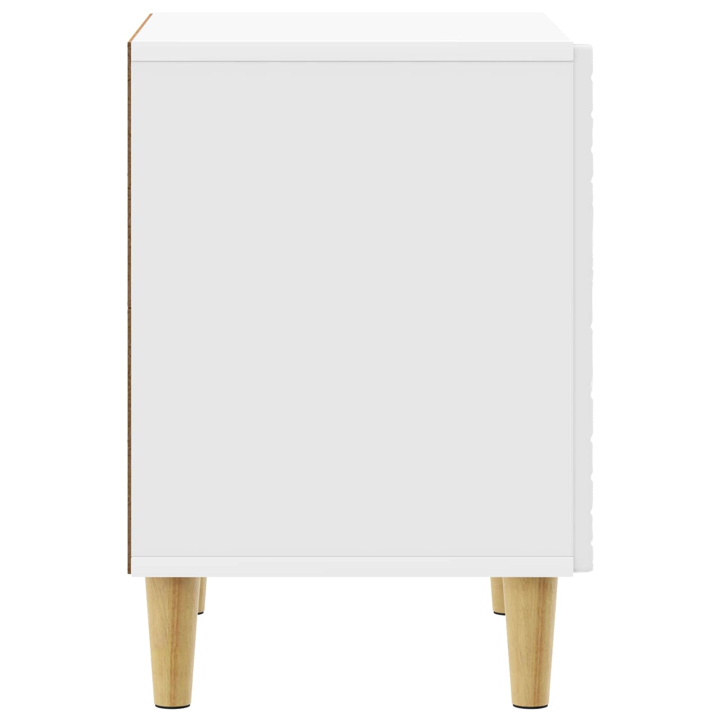 vidaXL Bedside Table High Gloss White 43 x 34.5 x 50 cm