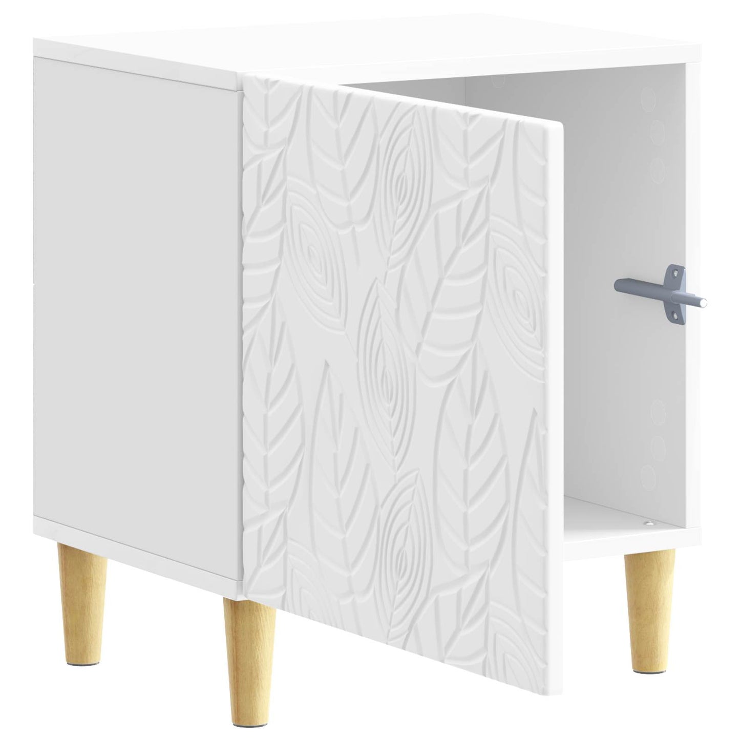 vidaXL Bedside Table 2 pcs High Gloss White 43 x 34.5 x 50 cm