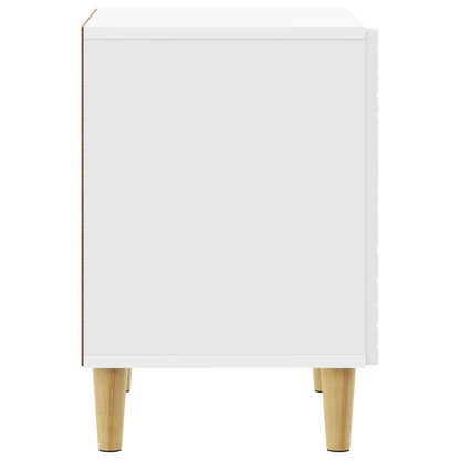 vidaXL Bedside Table 2 pcs High Gloss White 43 x 34.5 x 50 cm