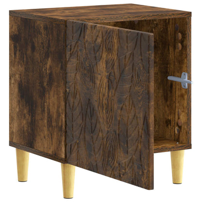 vidaXL Bedside Table Smoked Oak 43 x 34.5 x 50 cm Engineered Wood