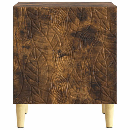 vidaXL Bedside Table Smoked Oak 43 x 34.5 x 50 cm Engineered Wood