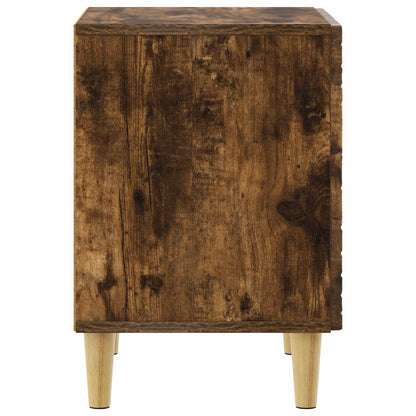 vidaXL Bedside Table Smoked Oak 43 x 34.5 x 50 cm Engineered Wood