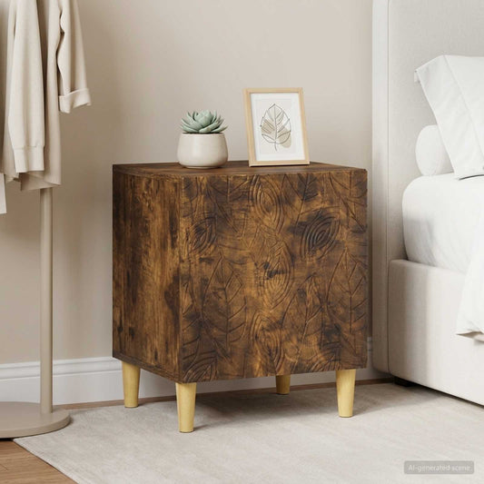 vidaXL Bedside Table 2 pcs Smoked Oak 43 x 34.5 x 50 cm