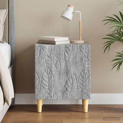 vidaXL Bedside Table Grey Sonoma 43 x 34.5 x 50 cm Engineered Wood