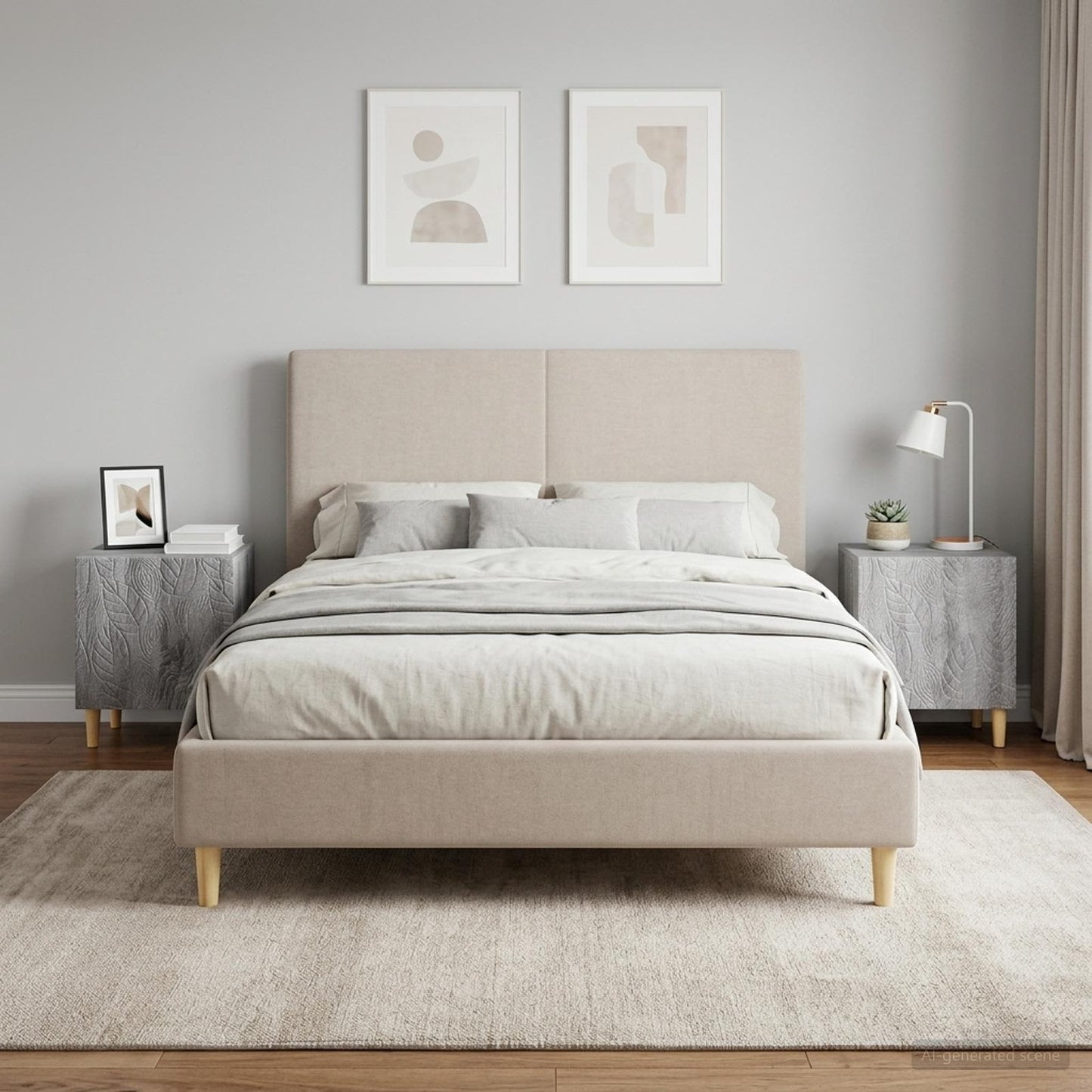 vidaXL Bedside Table 2 pcs Grey Sonoma 43 x 34.5 x 50 cm