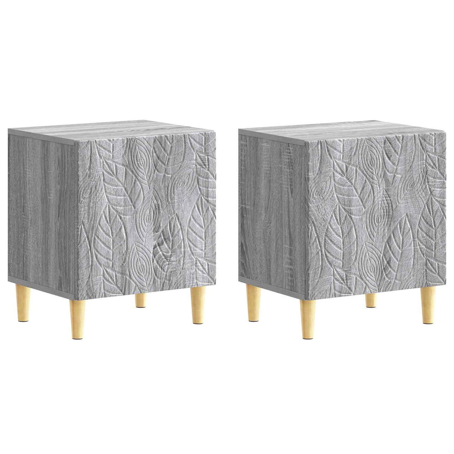 vidaXL Bedside Table 2 pcs Grey Sonoma 43 x 34.5 x 50 cm