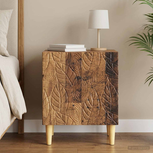 vidaXL Bedside Table Old Wood 43 x 34.5 x 50 cm Engineered Wood