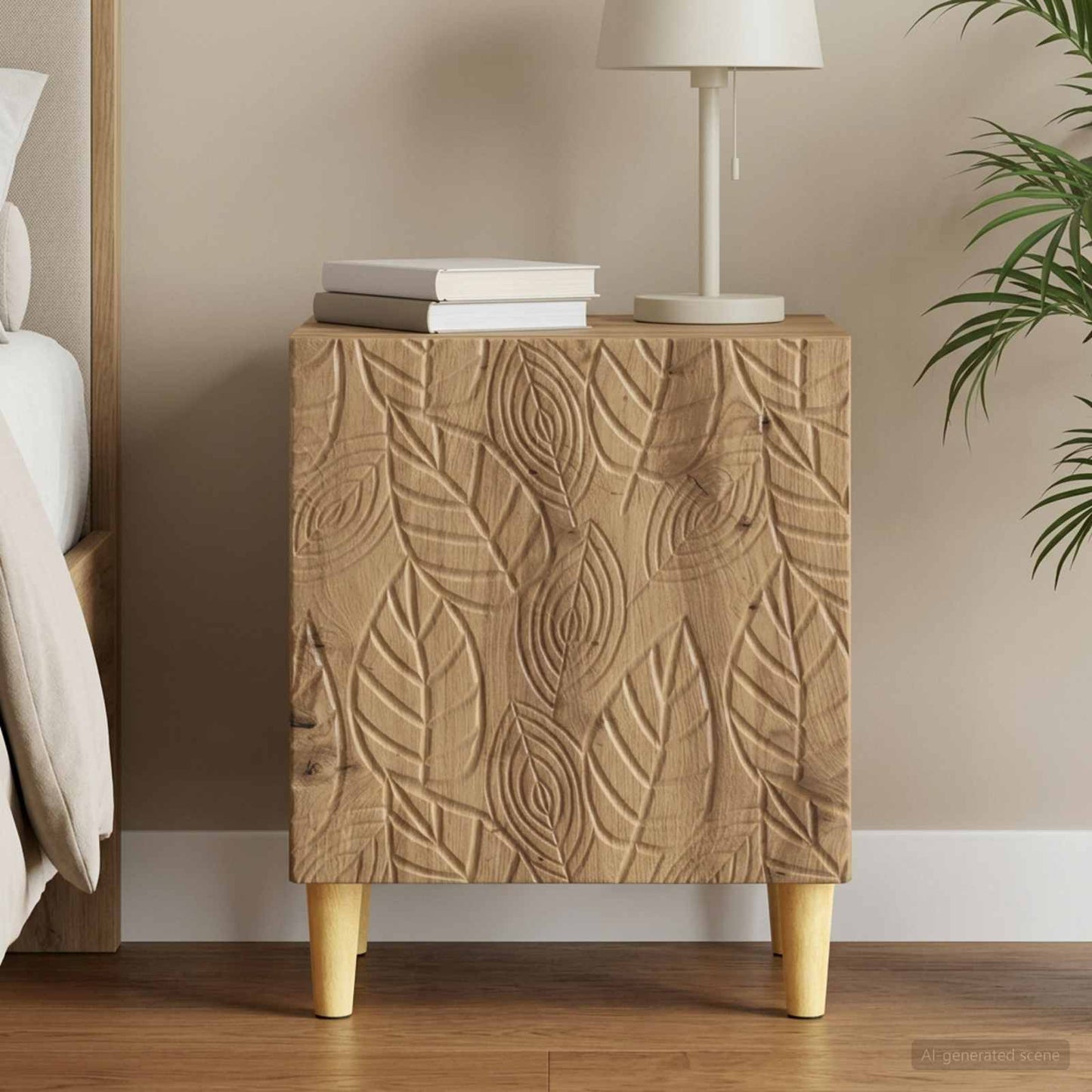 vidaXL Bedside Table Artisan Oak 43 x 34.5 x 50 cm Engineered Wood