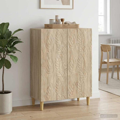 vidaXL Sideboard Sonoma Oak 66 x 34.5 x 90 cm Engineered Wood