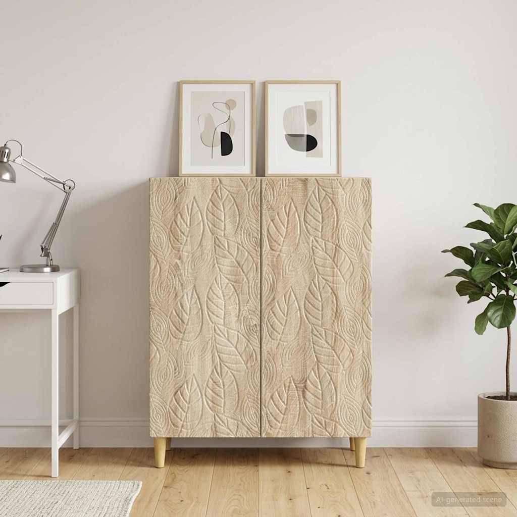 vidaXL Sideboard Sonoma Oak 66 x 34.5 x 90 cm Engineered Wood