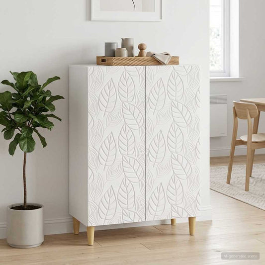 vidaXL Sideboard High Gloss White 66 x 34.5 x 90 cm Engineered Wood