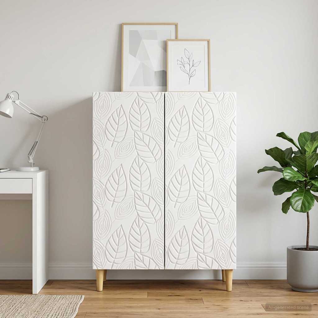 vidaXL Sideboard High Gloss White 66 x 34.5 x 90 cm Engineered Wood