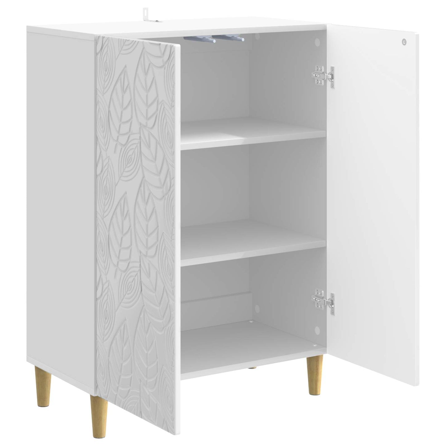 vidaXL Sideboard High Gloss White 66 x 34.5 x 90 cm Engineered Wood