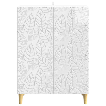 vidaXL Sideboard High Gloss White 66 x 34.5 x 90 cm Engineered Wood