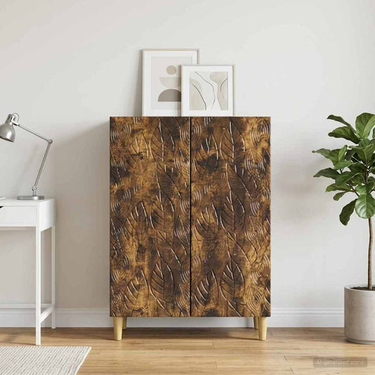vidaXL Sideboard Smoked Oak 66 x 34.5 x 90 cm Engineered Wood