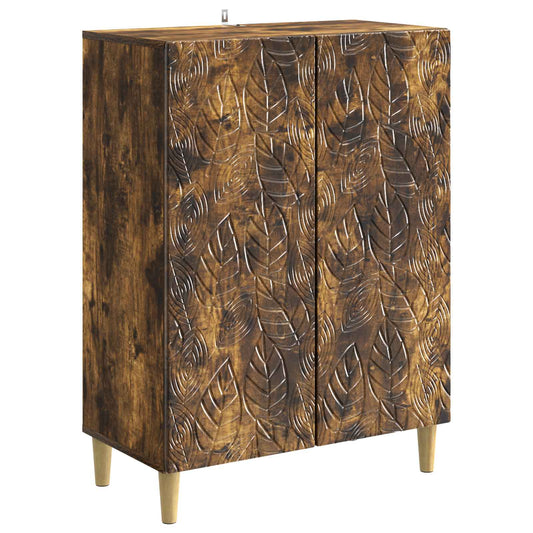 vidaXL Sideboard Smoked Oak 66 x 34.5 x 90 cm Engineered Wood