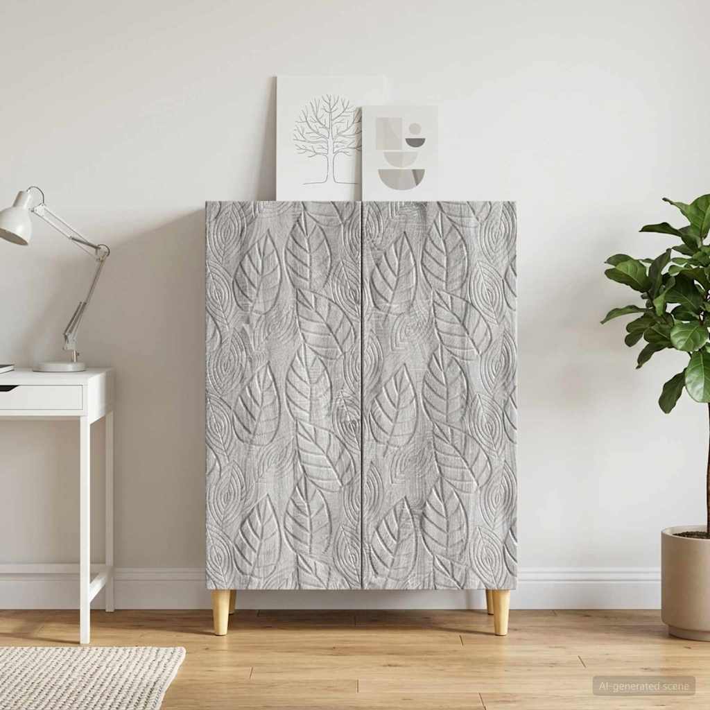 vidaXL Sideboard Grey Sonoma 66 x 34.5 x 90 cm Engineered Wood