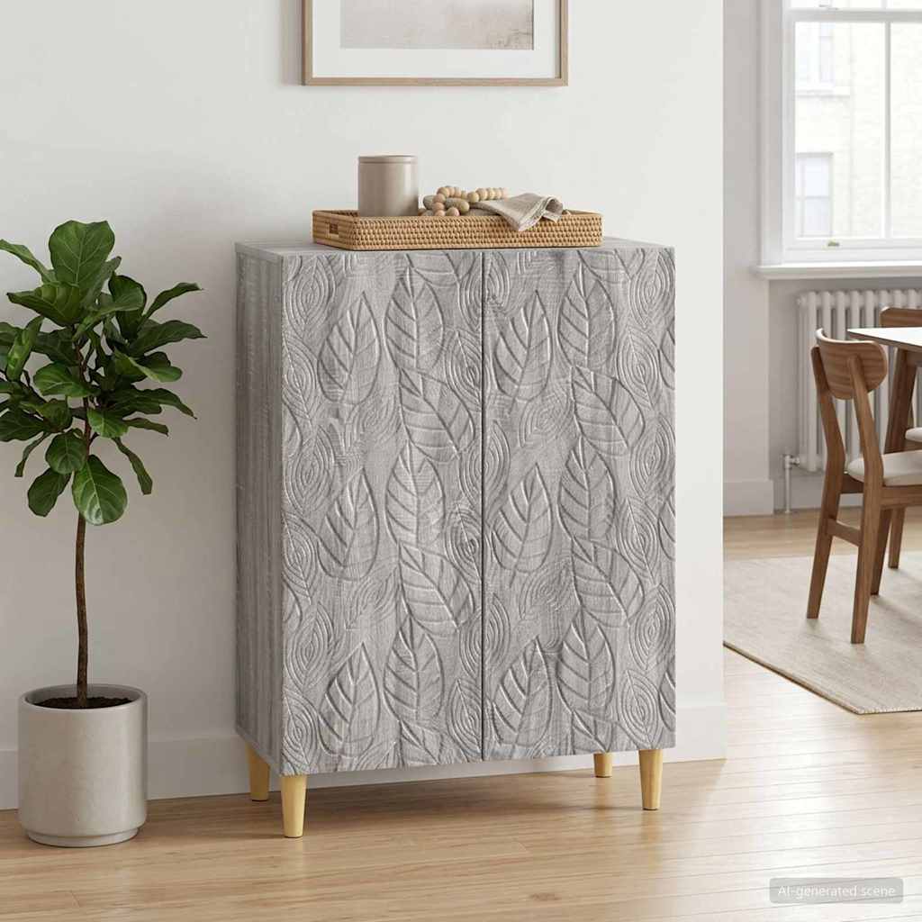 vidaXL Sideboard Grey Sonoma 66 x 34.5 x 90 cm Engineered Wood