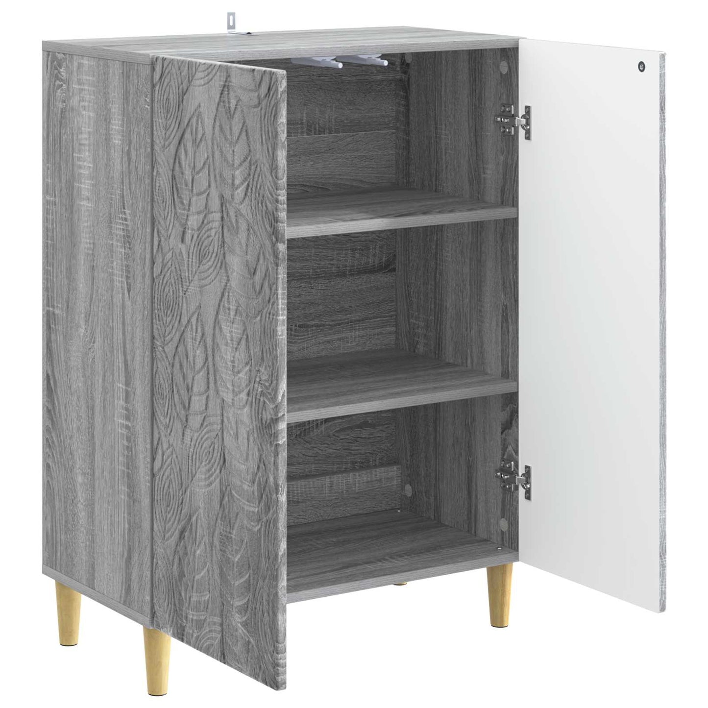 vidaXL Sideboard Grey Sonoma 66 x 34.5 x 90 cm Engineered Wood