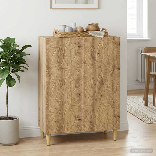 vidaXL Sideboard Artisan Oak 66 x 34.5 x 90 cm Engineered Wood