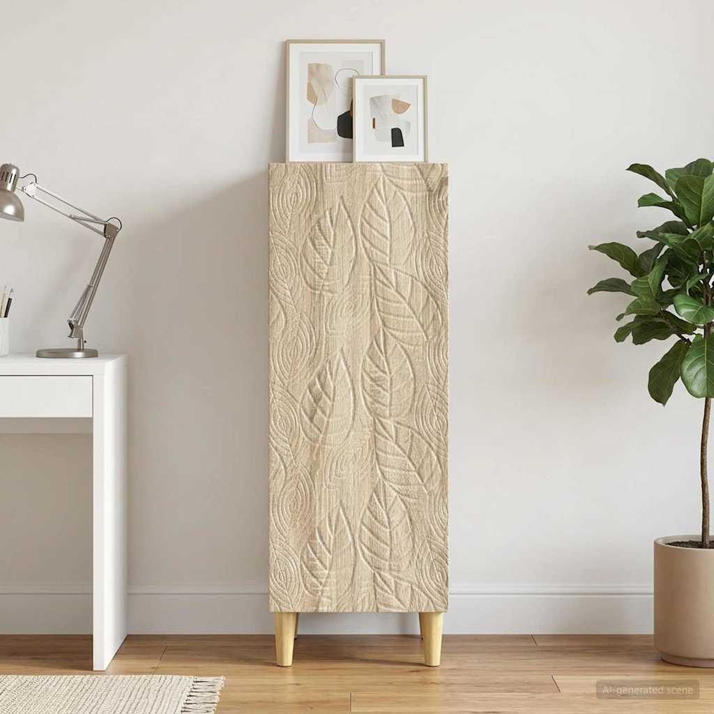 vidaXL Sideboard Sonoma Oak 33 x 34.5 x 90 cm Engineered Wood