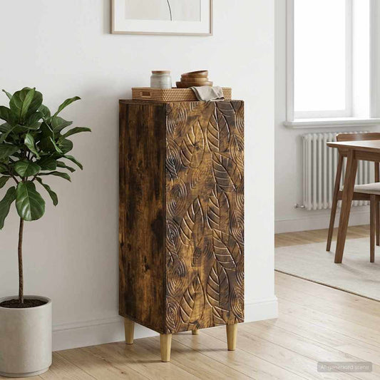 vidaXL Sideboard Smoked Oak 33 x 34.5 x 90 cm Engineered Wood