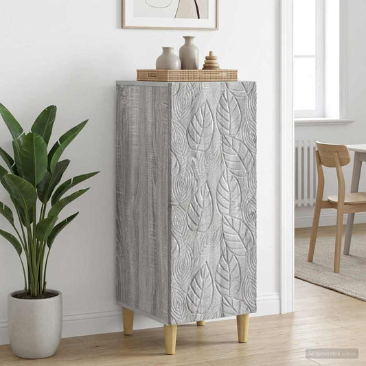 vidaXL Sideboard Grey Sonoma 33 x 34.5 x 90 cm Engineered Wood