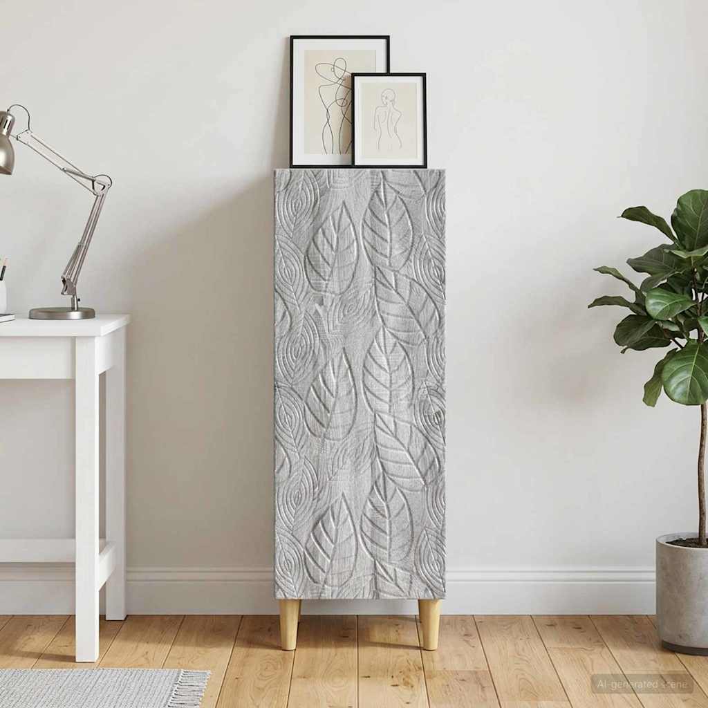 vidaXL Sideboard Grey Sonoma 33 x 34.5 x 90 cm Engineered Wood