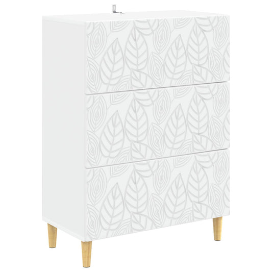 vidaXL Drawer Cabinet White 66 x 34.5 x 90 cm Engineered Wood