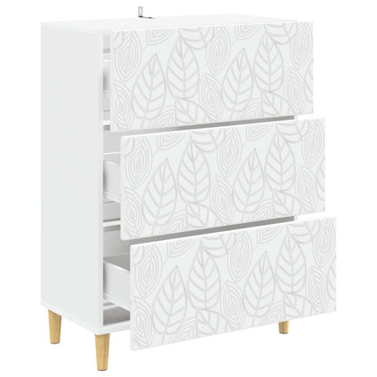 vidaXL Drawer Cabinet White 66 x 34.5 x 90 cm Engineered Wood