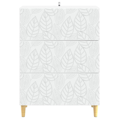 vidaXL Drawer Cabinet White 66 x 34.5 x 90 cm Engineered Wood