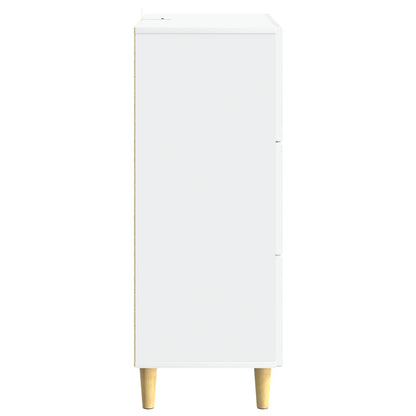 vidaXL Drawer Cabinet White 66 x 34.5 x 90 cm Engineered Wood