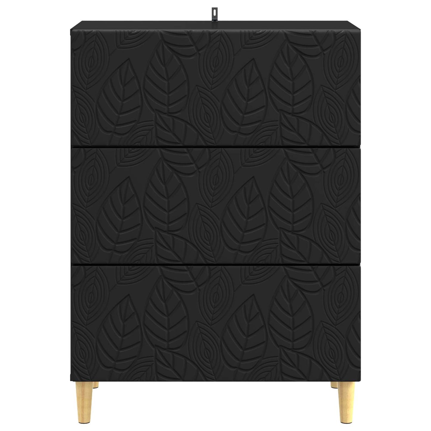 vidaXL Drawer Cabinet Black 66 x 34.5 x 90 cm Engineered Wood
