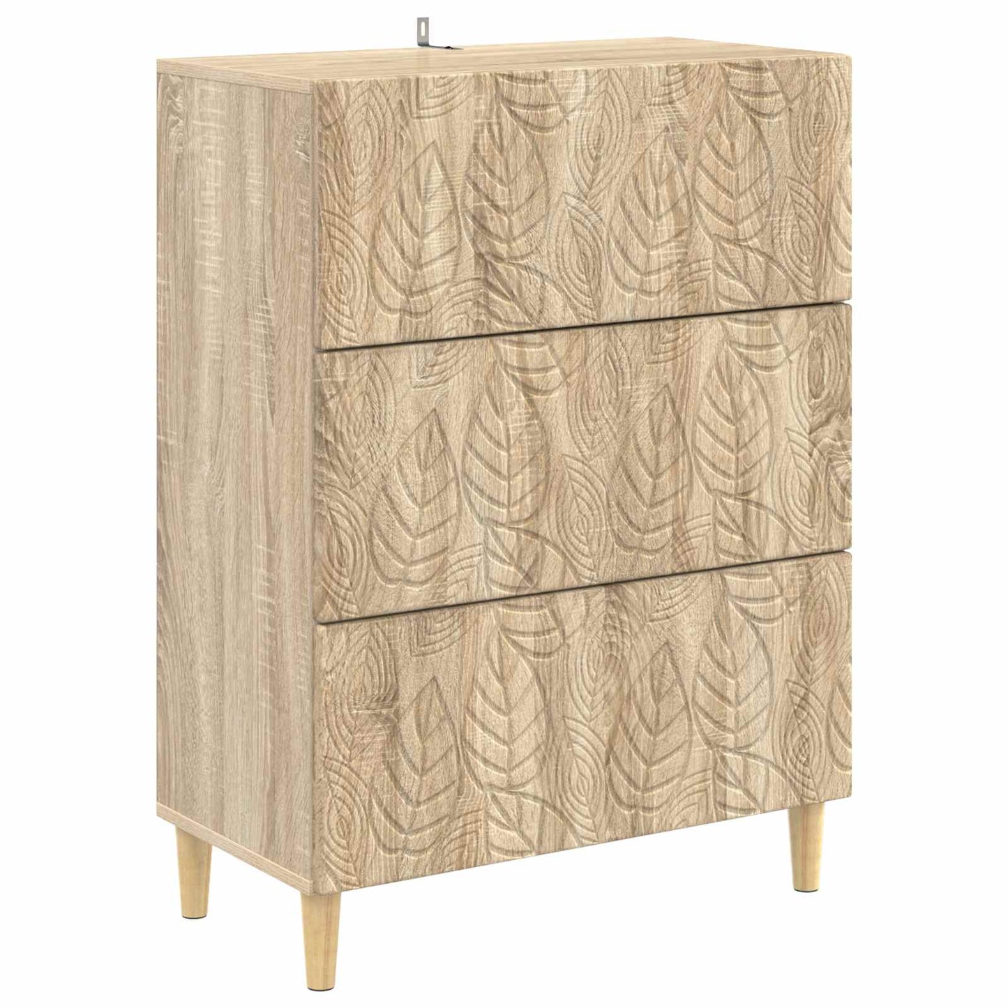 vidaXL Drawer Cabinet Sonoma Oak 66 x 34.5 x 90 cm Engineered Wood