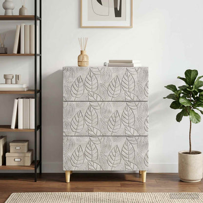 vidaXL Drawer Cabinet Concrete Grey 66 x 34.5 x 90 cm Engineered Wood