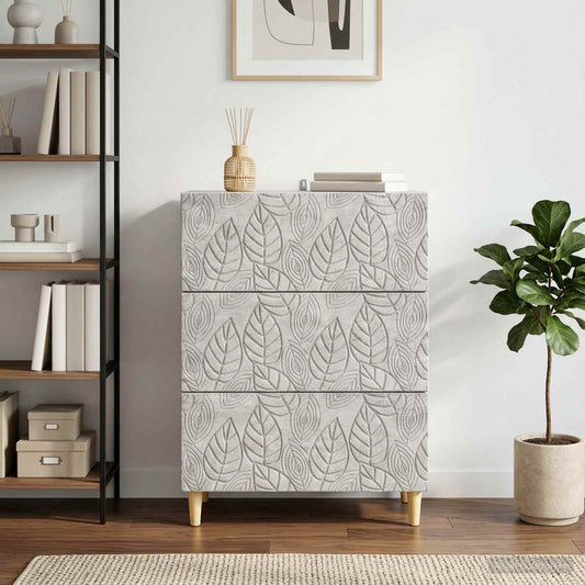 vidaXL Drawer Cabinet Concrete Grey 66 x 34.5 x 90 cm Engineered Wood