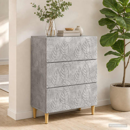 vidaXL Drawer Cabinet Concrete Grey 66 x 34.5 x 90 cm Engineered Wood